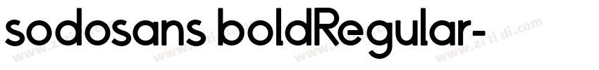 sodosans boldRegular字体转换